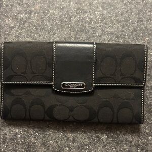Coach Signature Black Wallet